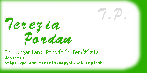 terezia pordan business card
